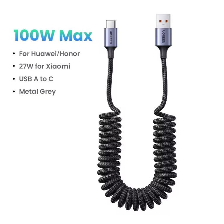 Kamstore.com.ua Кабель пружинистий USB-C to USB-A Ugreen US554 (35085 (7)