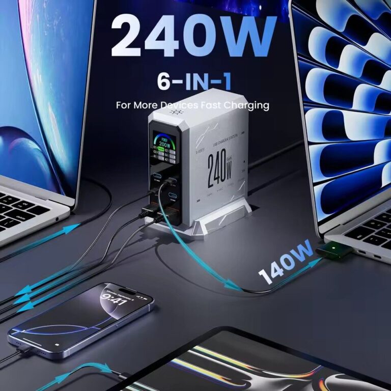 Kamstore.com.ua Зарядное устройсво Gan 240W 4C2A Asometech HW186 (3)
