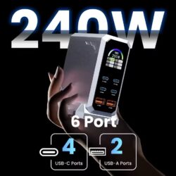 Kamstore.com.ua Зарядное устройсво Gan 240W 4C2A Asometech HW186 (4)