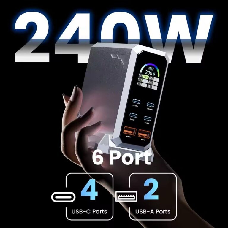 Kamstore.com.ua Зарядное устройсво Gan 240W 4C2A Asometech HW186 (4)