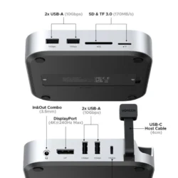 Kamstore.com.ua Док-станція 10-in-1 for Mac mini M4 or M4 Pro Ugren CM841 (65488 (12)