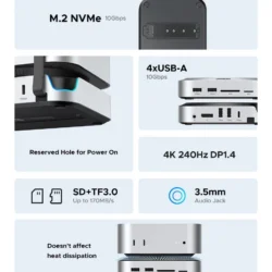 Kamstore.com.ua Док-станція 10-in-1 for Mac mini M4 or M4 Pro Ugren CM841 (65488 (9)