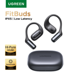 Беспроводные наушники UGREEN WS213 FitBuds Open-Ear, пространственное звучание, воспроизведение 30 часов, Bluetooth 6.0 Black