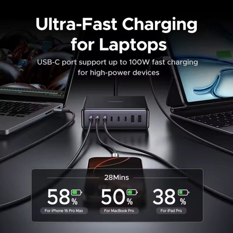 Зарядное устройство настольное 200W 8-Port Ugreen X766 (55324 (1)