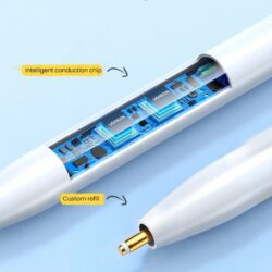 Стилус для iPad 2018–2025 UGREEN LP787 быстрая зарядка через USB-C, блокировка прикосновений ладонью, чувствительность к наклону White (35762)