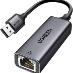 Сетевой адаптер RJ45 to USB-A Ugreen CM209 1000 Мбит/с, гигабитный, алюминиевый, совместимый с Switch, MacBook Pro 2022, XPS, TV Box, Steam Deck Black (15736)