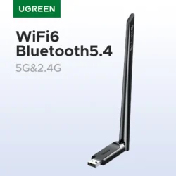 Адаптер Ugreen CM845 AX900 Wi-Fi 6 Bluetooth 5.4 USB Adapter два диапазона 5GHz/2.4 GHz со встроенным драйвером для Win11/10 Black (75109)