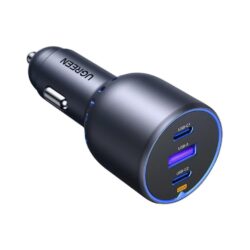 Автомобильное зарядное устройство UGREEN EC703 75W PD3.0/QC4.0/PPS быстрая зарядка 2xType-C/USB-A Black (35024)