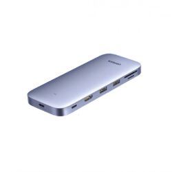 Концентратор с карманом для M.2 UGREEN CM440 SSD M.2 NVMe/SATA USB 3.2 10Gbps HDMI4K60Hz PD100W SD/TF алюминиевый Grey (55282)