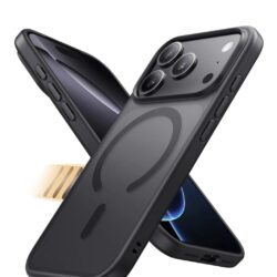 Защитный чехол UGREEN CA249 для iPhone 17 Pro Max, магнитный, совместимый с MagSafe Magflow, ударопрочный защитный чехол, кнопка камеры, защита от падений Mette Black (85605)